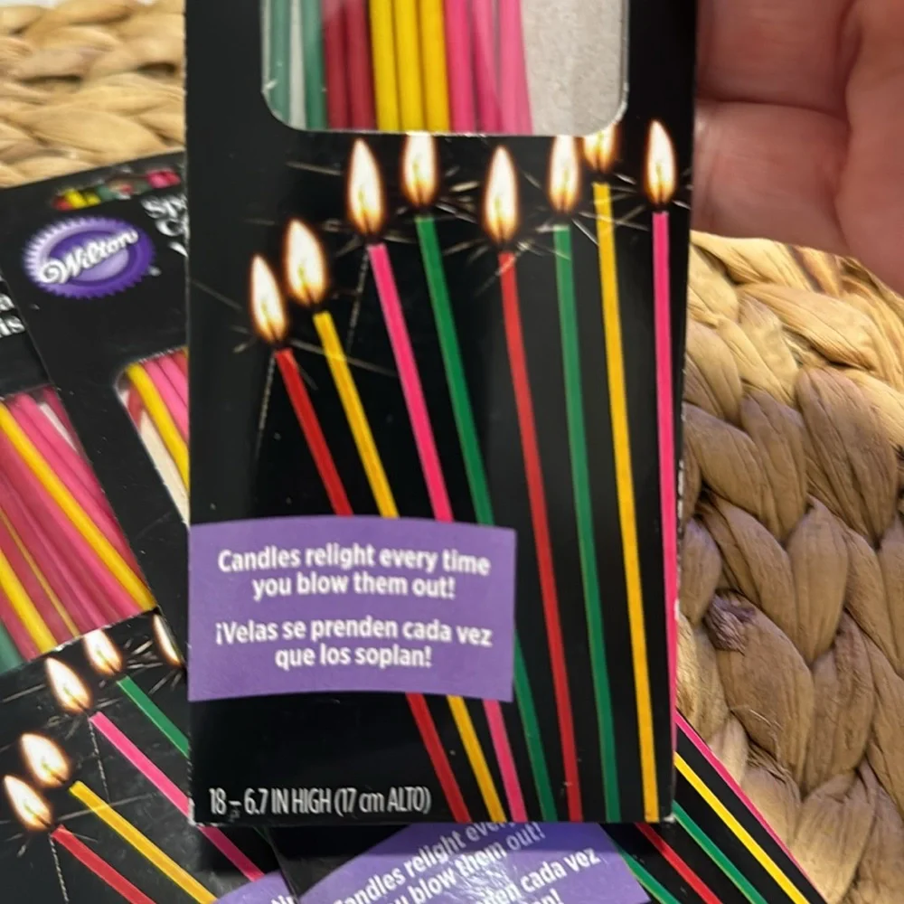 Wilton Sparkler Candles 18 count each pack (New) 6.7”
